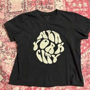 black brandy melville new york baby tee